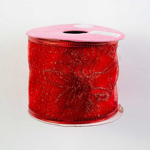 Liston Selanusa Navideño 9Mts Campana 1408-48 Rojo