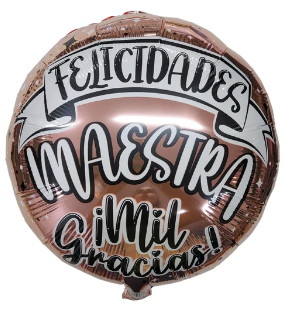 Globo MetÌÁlico 18C Felicidades Maestra Banner