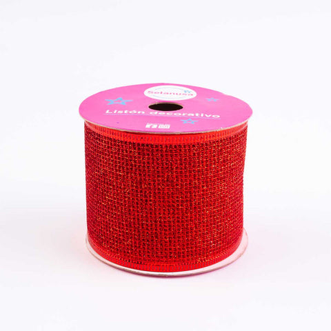 Liston Selanusa Navideño Malla Fina Rojo 9.14Mts JKR09-Z