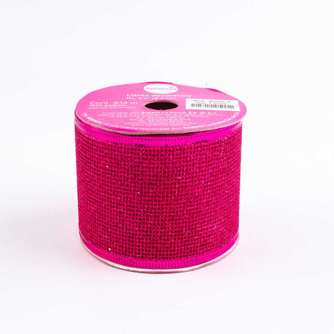 Liston Selanusa Navideño Malla Fina Fucsia 9.14Mts JKR09-Z