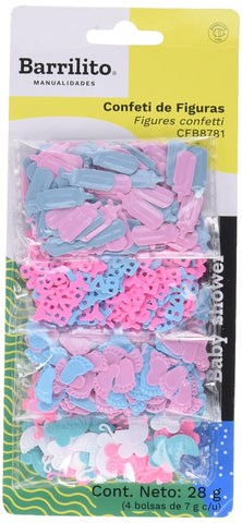 Confeti Figuras Baby Shower 4 Bolsas Con 7G C/u