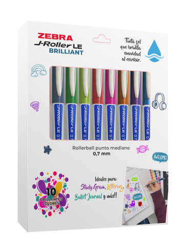Bolígrafo Zebra J. Roller *LE* 7Mm Brilliant Surt C/10