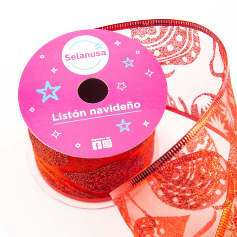 Liston Selanusa Navideño Rojo 9.14 Mts 1408-49