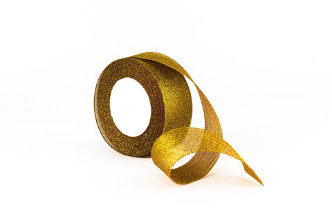 Liston Sedacolor Textil Con Brillo Metak 40MM Oro Viejo 74