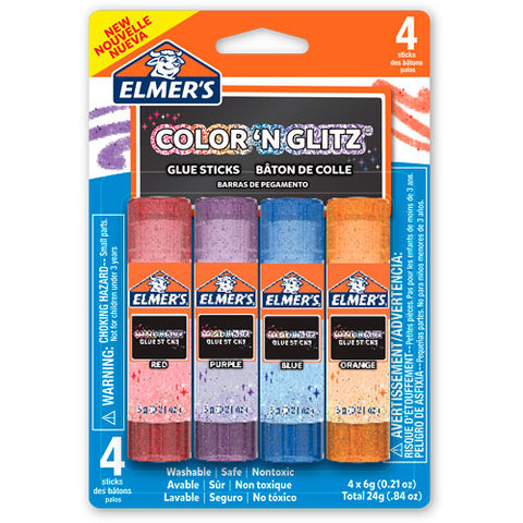 Lapiz Adhesivo Elmer Color N Glitz 6G C/4