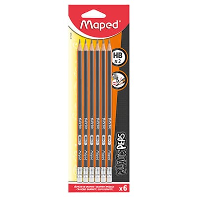 Lápiz Maped Hb=2 Black Peps C/6 Triangular 851745ZV