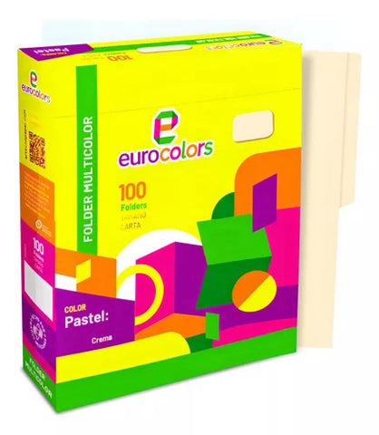 Folder Eurocolors Carta Crema C/100 PU0036