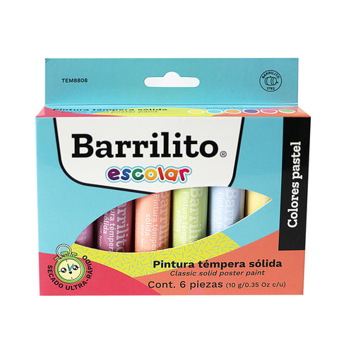 Pintura Tempera Solida Colores Pastel Tem8808