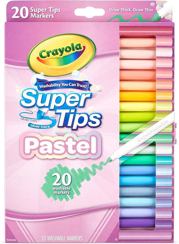 Plumón Crayola Delgado Super Tips C/20 Pastel