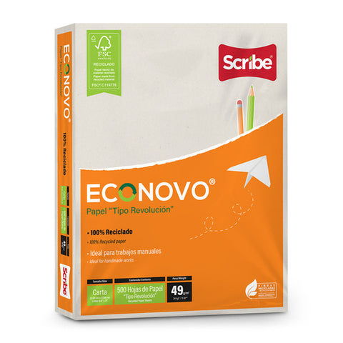 Papel Copiadora Scribe DEconovo Carta Revolucion 500H