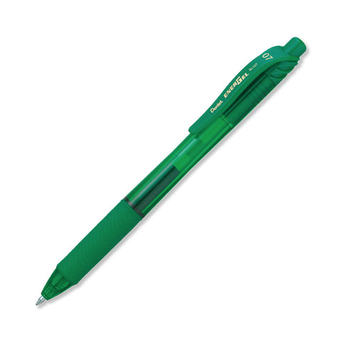 Bolígrafo Pentel Energel X Retractil Verde C/12 BL107-D