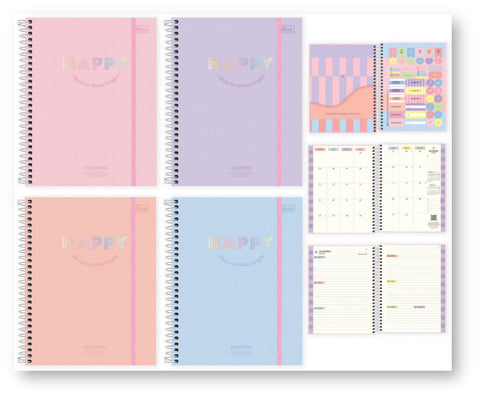 Agenda Tilibra Planner Happy 347060 17.7 Cm X 24 Cm