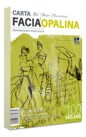 Cartulina Opalina Facia Marfil Carta 225G C/100