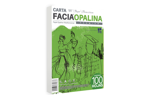 Papel Opalina Facia Blanca Carta 120G C/100