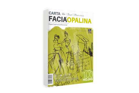 Papel Opalina Facia Marfil Carta 120G C/100