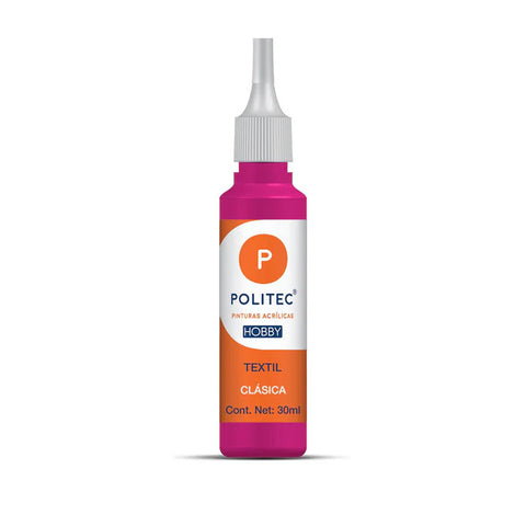 Pintura Textil Politec 30 Ml 612 Magenta C/12
