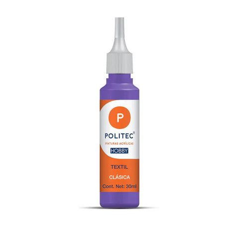 Pintura Textil Politec 30 Ml 614 Morado C/12