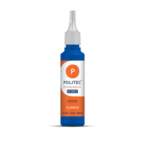 Pintura Textil Politec 30 Ml 622 Azul Ultramar C/12