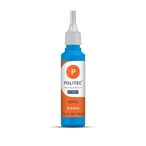 Pintura Textil Politec 30 Ml 619 Azul Claro C/12