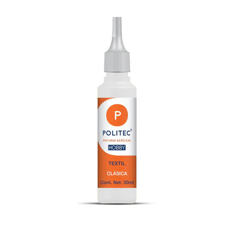 Pintura Textil Politec 30 Ml 636 Blanco C/12