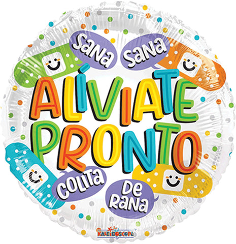Globo Metálico 18C Alíviate Pronto Curitas