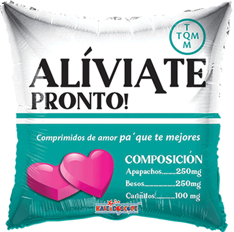 Globo Metálico 18Q Medic Caja Aliviate
