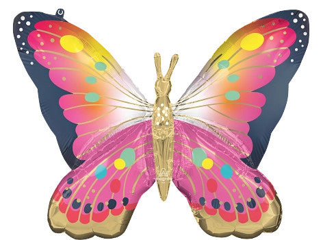 Globo MetÌÁlico Super Shape Vibrant Pink Satin Butterfly Flutters (Copia)