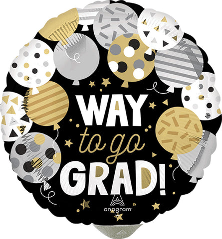 Globo Metálico 09C Way To Go Grad Ballons