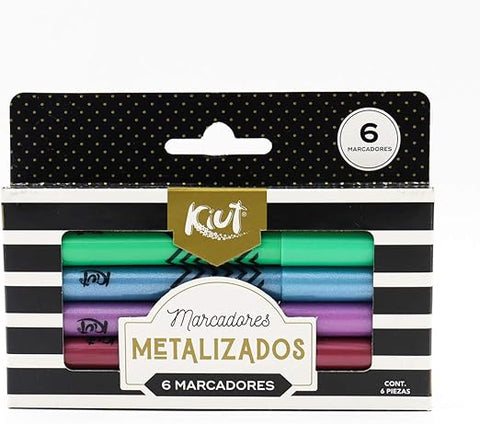 Marcador Metalizado Punta Fina X6 Kiut 549016