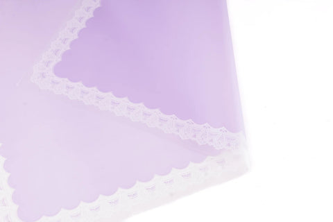 Papel Coreano Orilla Encaje Bco II C/20 Lila 442