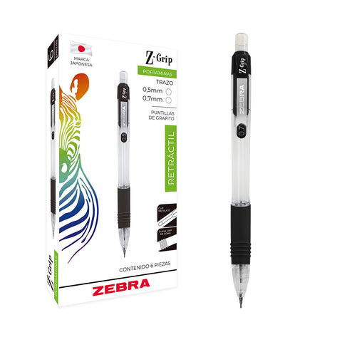 Lapicero Zebra Z-Grip 0.7 Negro 6533 C/6