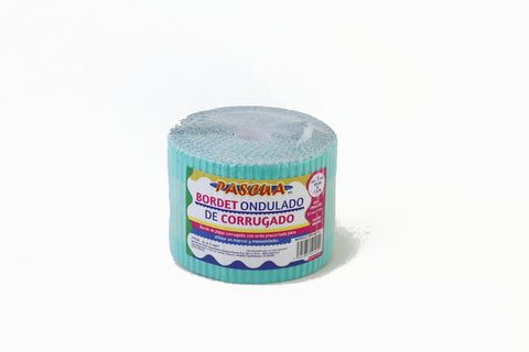 Papel Bordet Ondulado De Corrugado Menta 10Cm X 7.5 Mt