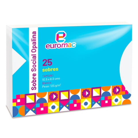 Sobre Euromac Opalina Social 10.5x8 C/25 UA0077