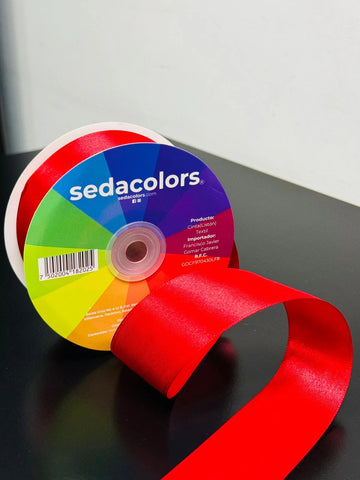 Liston Sedacolors Satin #9 Rojo A163