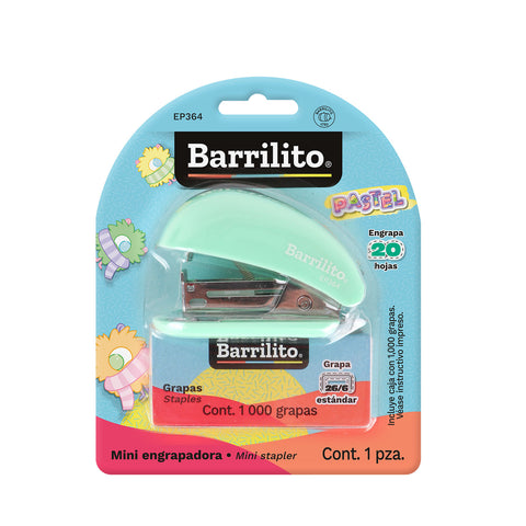 Mini Engrapadora Goba Pastel C/Grapa PS-364
