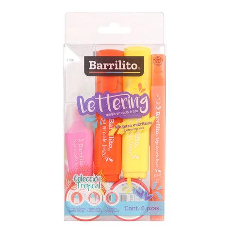 Set Barrilito Lettering Tropical C/6 LTS6