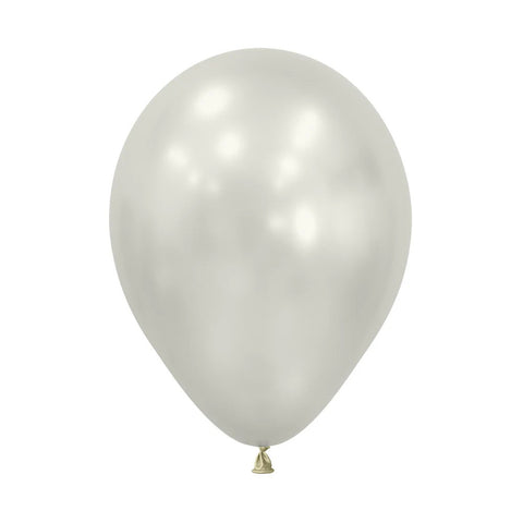 Globo Sempertex Silk No. 18 Blanco Nacar C/25