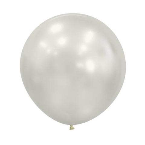 Globo Sempertex Silk No. 24 Blanco Nacar C/10