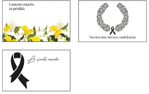 Tarjeta De/Para Party Max Condolencias C/50