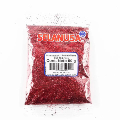 Diamantina Fina C-15 Selanusa 50Gr 104 Rojo