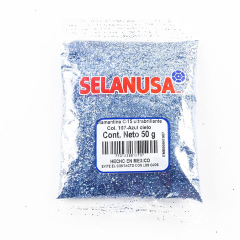 Diamantina Fina C-15 Selanusa 50Gr 107 Azul Cielo