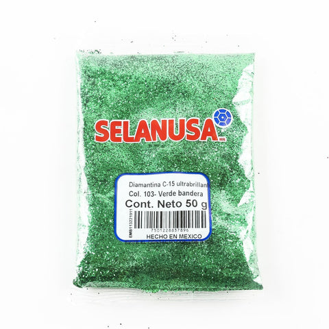 Diamantina Fina C-15 Selanusa 50Gr 103 Verde Bandera