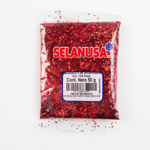 Diamantina Fina C-40 Selanusa 50Gr 104 Rojo