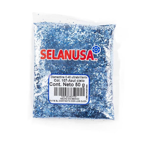 Diamantina Fina C-40 Selanusa 50Gr 107 Azul Cielo