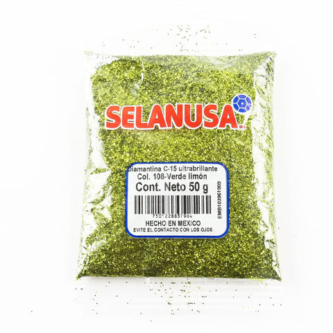 Diamantina Fina C-40 Selanusa 50Gr 108 Verde Limón