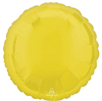 Globo Metálico 17C Solidos Circulo Amarillo Vibrante