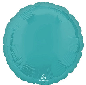 Globo Metálico 17C Solidos Circulo Azul Vibrante
