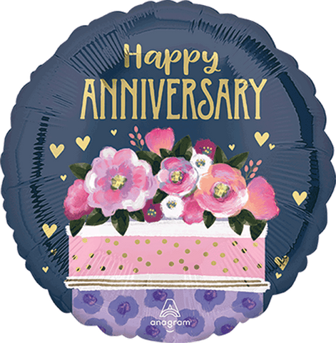 Globo Metálico 17C Anniversary Cake