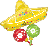 Globo Metálico Super Shape Viva La Party Sombrero