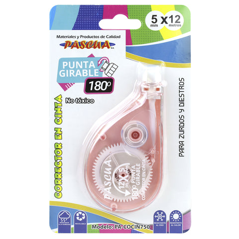 Cinta Correctora Pascua Zurdos Y Diestros 5Mm X12M PA-COCIN750
